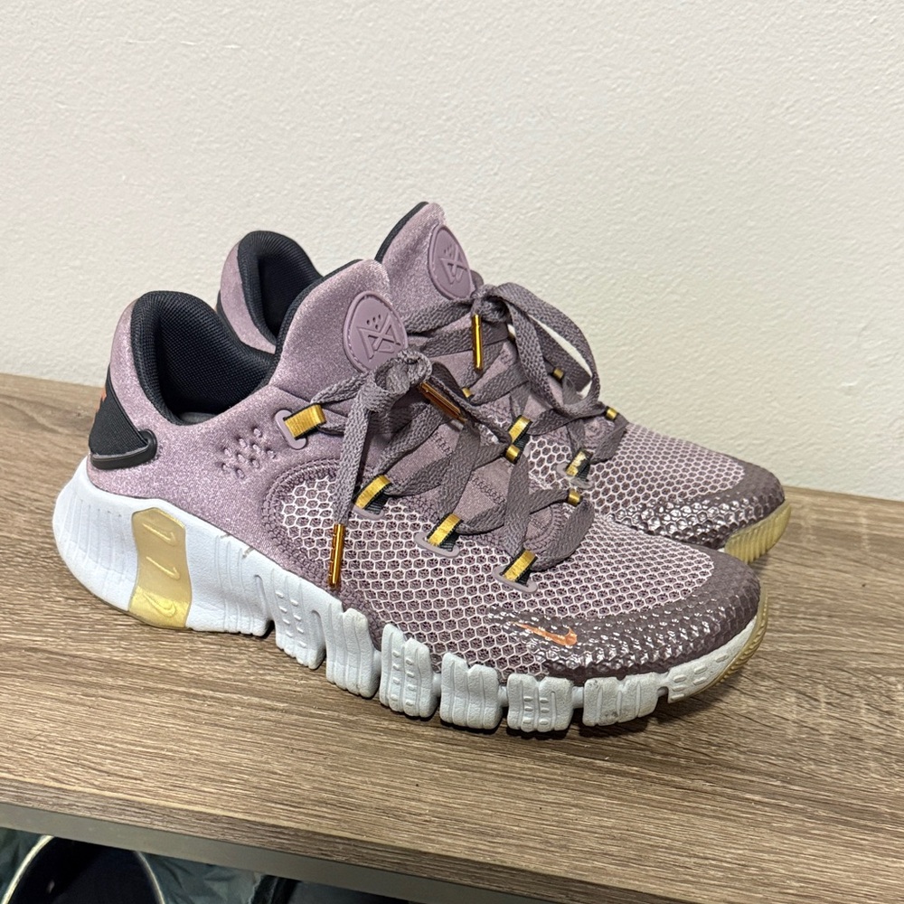Nike Women's Purple and Gold Sneakers